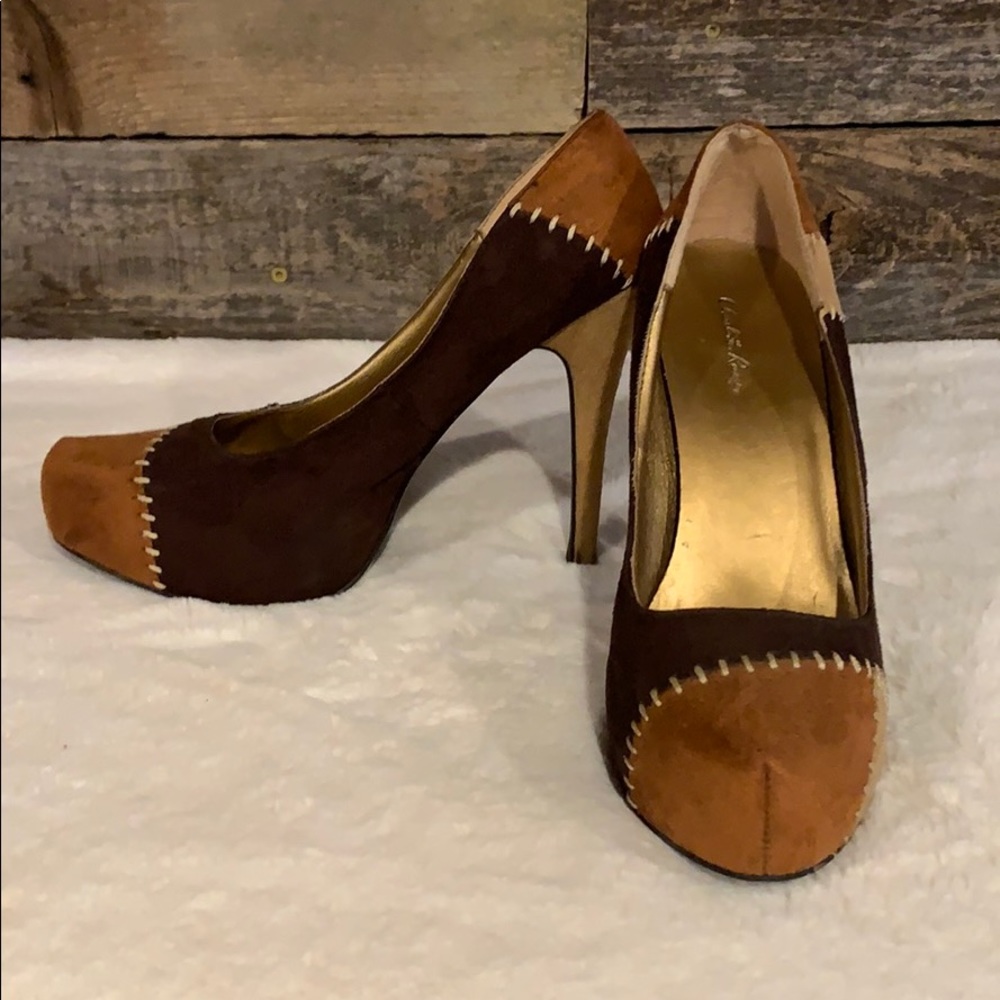 Charlotte Russe Multi Patch Heels Size 8.5